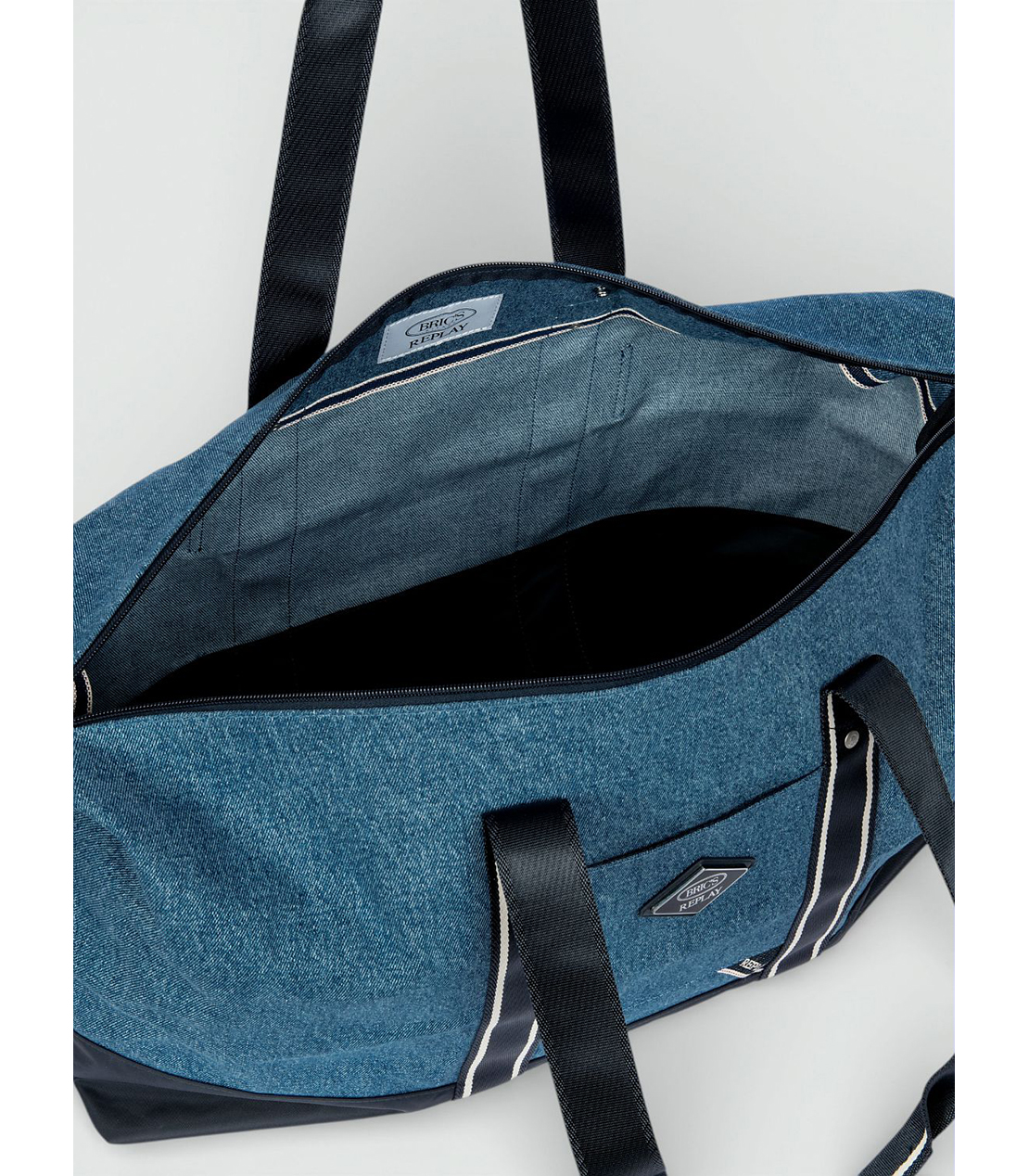 BRICS＆REPLAY 2イン1 折り畳みボストン＆収納バッグセット LARGE 詳細画像 ライトデニム 3